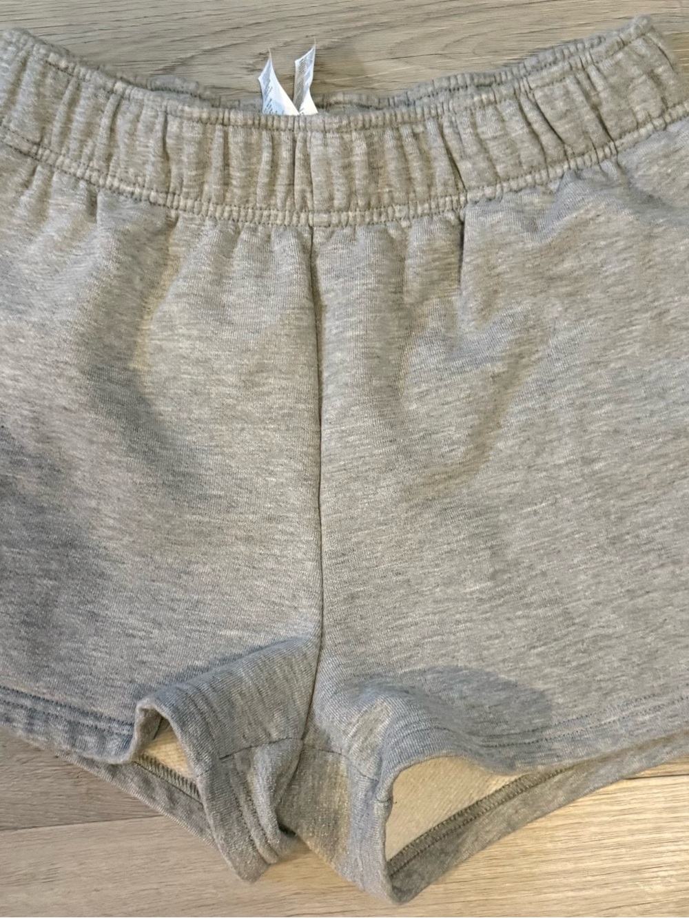 Women's Gray Elastic Waist Casual Shorts
